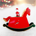 caja de música de madera caliente del caballo del regalo rojo de la Navidad del regalo de la Navidad